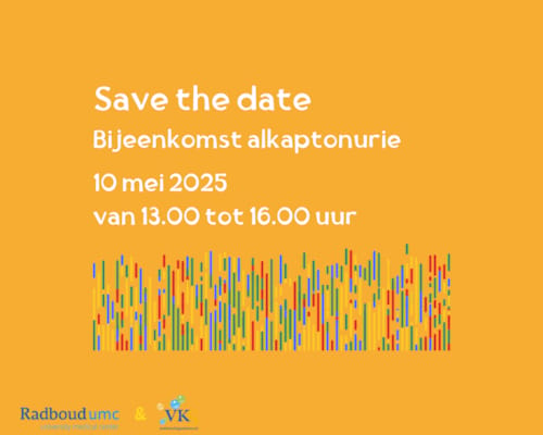 Save the date voor alkaptonurie bijeenkomst